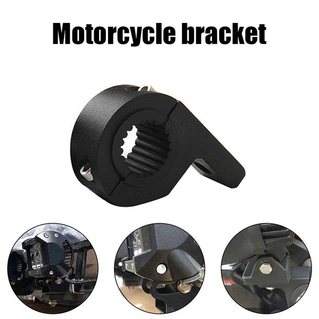 Aluminum Alloy Motorcycle Sponge Clamp Black Auxiliary Mount Kit  Spotlights