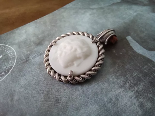 Silber Schmuck Anhänger mit klassischem griechischen Stil Porzellan Cameo