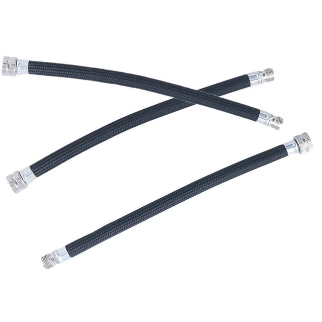 Tuyau De Gonflage Vélo Avec Tête Métallique - Longueur 124cm, Adaptateurs Valve, Compatible Tous Vélos