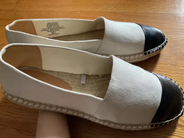 NWOT J. Crew Women's Espadrille Shoes in Canvas with Toe Cap Size 8