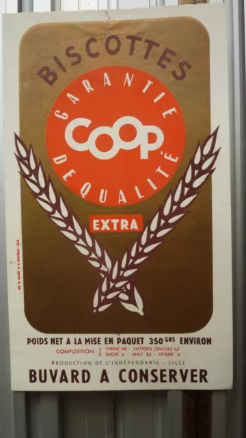 BUVARD PUBLICITAIRE : biscottes COOP