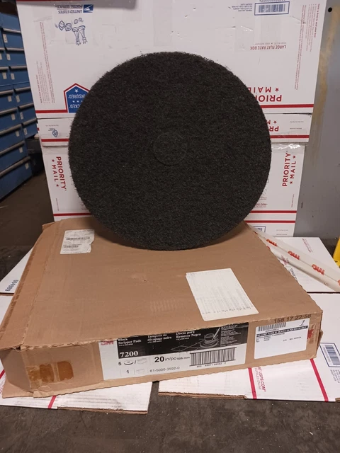 5 New 3M 7200 20" Black Stripper Pads
