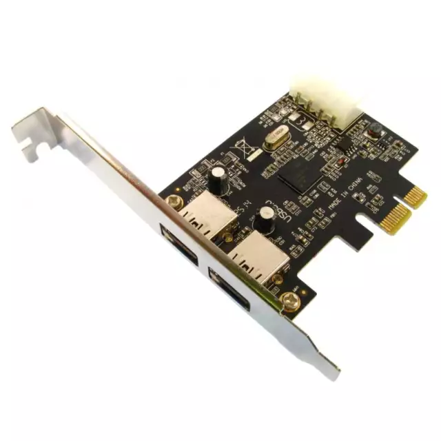 NEWlink 2 Port External USB 3.0 PCI-e PCI Express Expansion Card