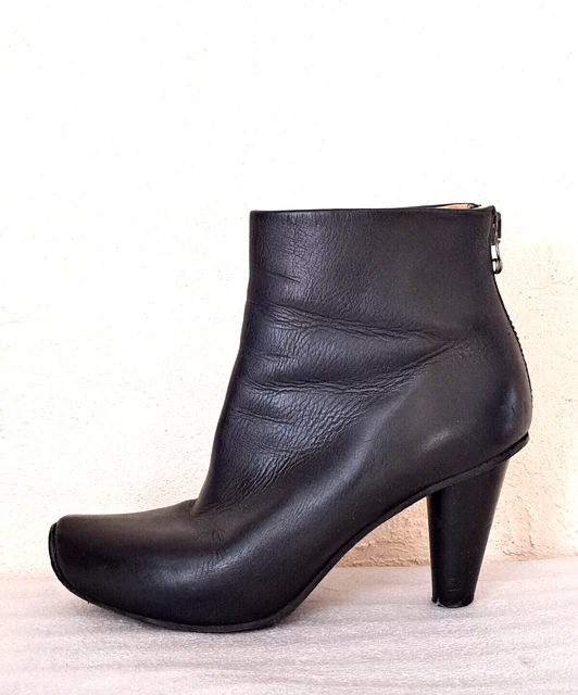 ACNE - BOOTS - BOTTINES - CUIR NOIR - POINTURE 40 eu -  AUTHENTIQUE