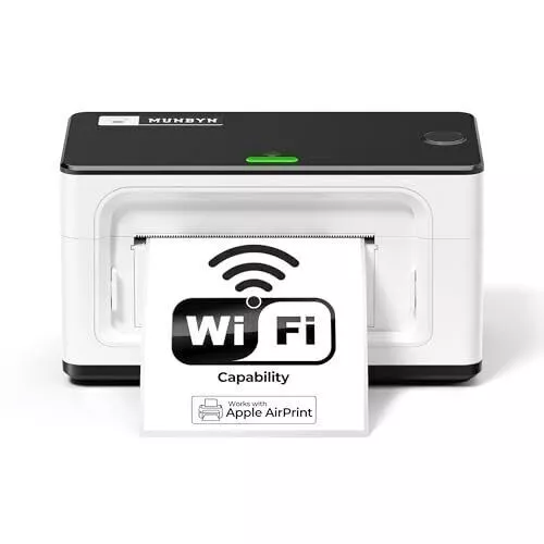 Wireless Thermal Printer WiFi Shipping Label Printer for AirPrint iPhone Android
