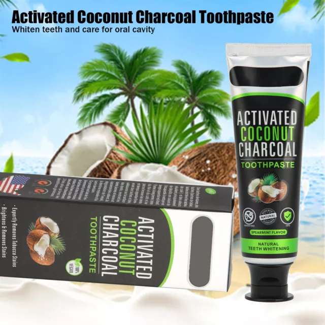 Aktivkohle Zahnpasta Kokosöl Natürliche Zähne Whitening Oral Care BHC