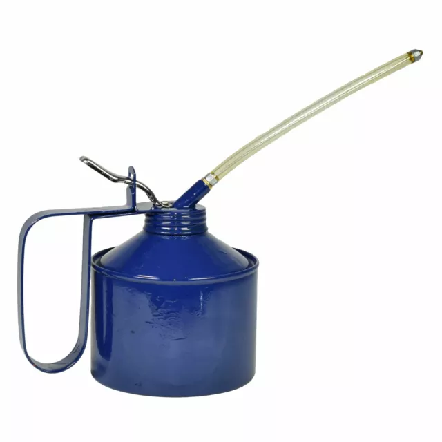 1-1/2 Pint Oil Lubricant Metal Can with Flexible Spout Thumb Pump Trigger
