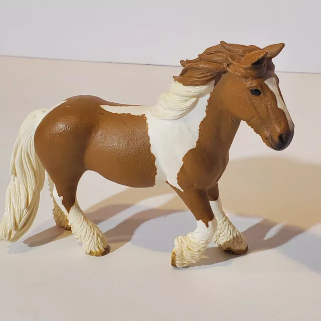 Schleich Tinker Mare Chestnut Pinto Horse, Gypsy Vanner #13773 Farm World 2014