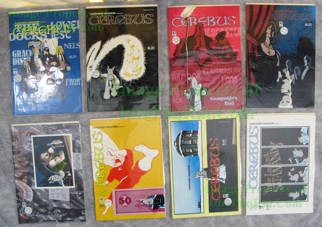 8 Cerebus the Aardvark Comics #40 41 42 43 45 47 48 49 Dave Sims BIG PICS!