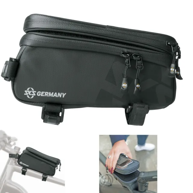 SKS Fahrradtasche Oberrohr Tasche Explorer Smart schwarz 1,35ltr. mit Handyfach