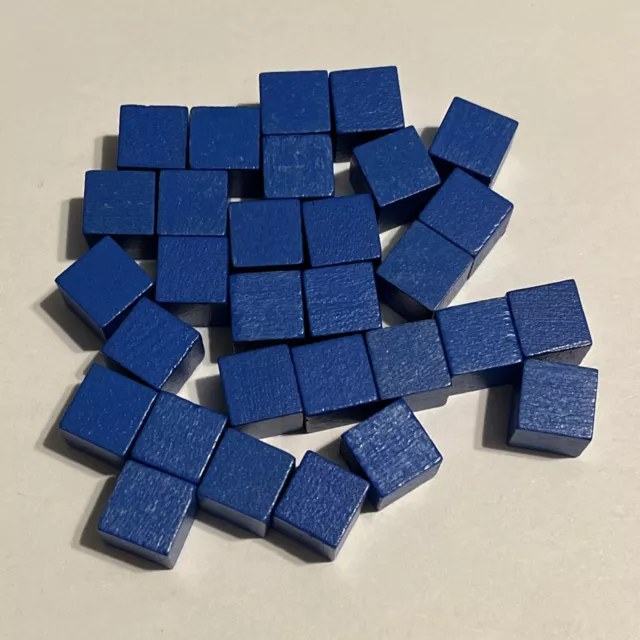 Age Of Mythology Board Game Fantasy Eagle: 30 Blue Replacement Wooden Cubes