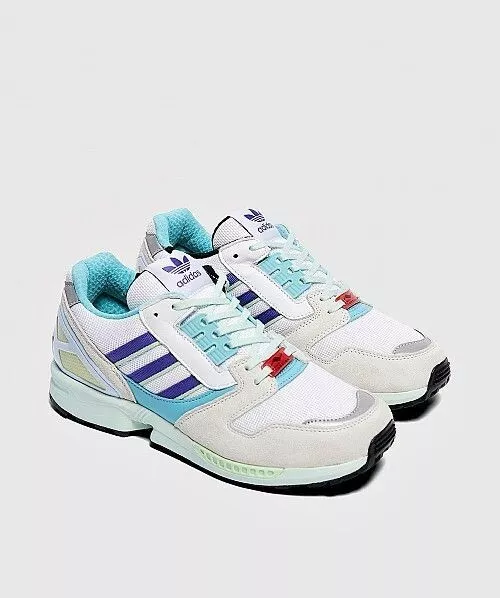 ADIDAS ZX 8000 UK10 WHITE, PURPLE & LIGHT AQUA new in box rare deadstock