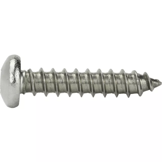 #8 Square Drive Pan Head Sheet Metal Screws Self Tap Stainless Steel All Lengths