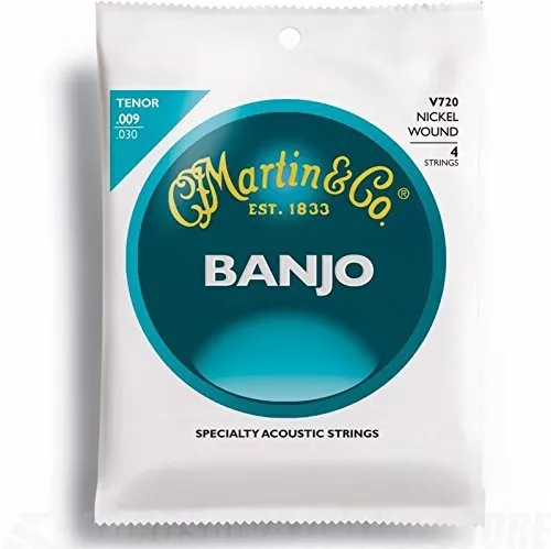 Tenor Banjo strings Martin Nickel wound Set of 4 strings 0.009" - 0.030" V720