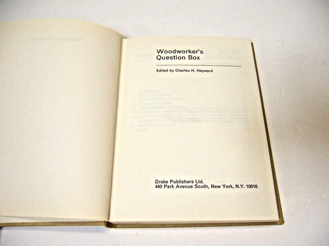 Caja de preguntas para carpinteros de Charles H. Haywood 1971 #B47