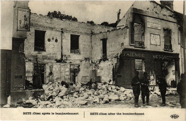 CPA MILITAIRE Betz-aprés le bombardement (316462)