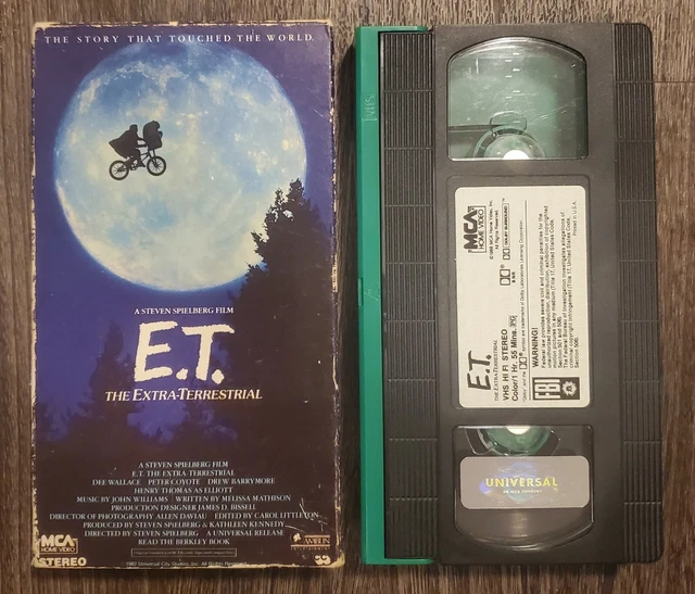 E.T. THE EXTRATERRESTRIAL Henry Thomas Amblin 1982 Vhs Tape Used In Box EUR 2,24 PicClick FR