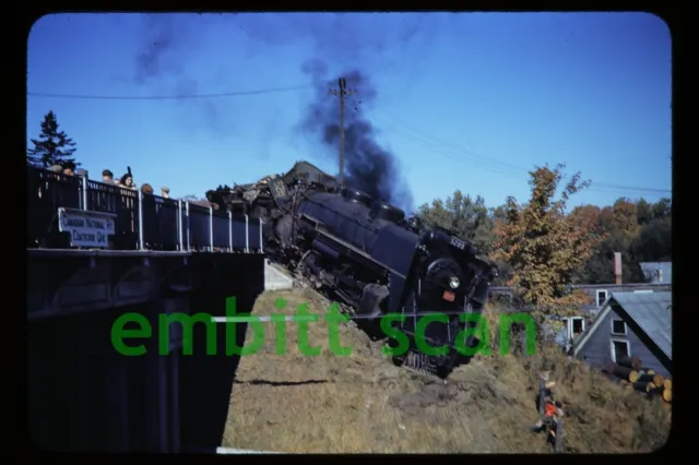 Original Slide CNR Canadian National 4-6-2 Steam #5289 Wrecked 1942 Coaticook QC