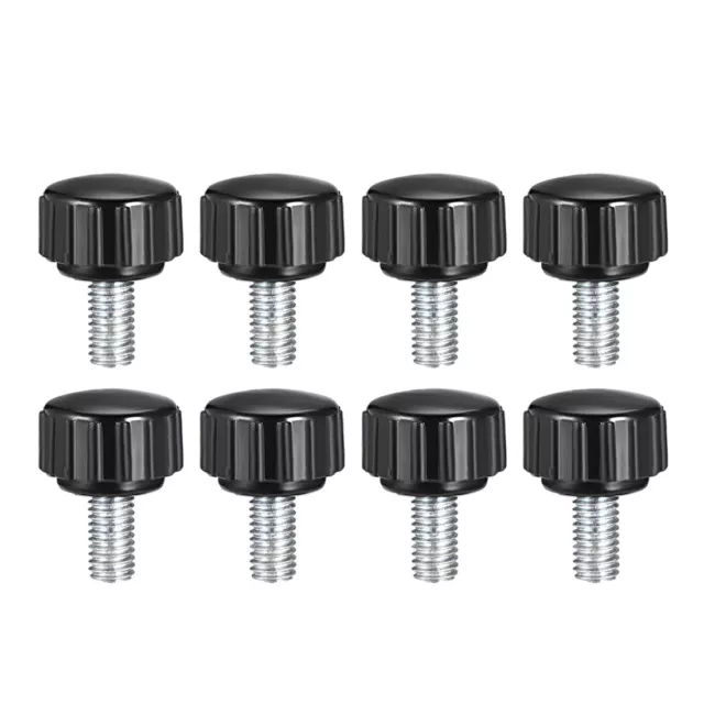 M5 x 10mm Filetage mâle Bouton serrage Molette Poignée Vis pouce type 8Pcs