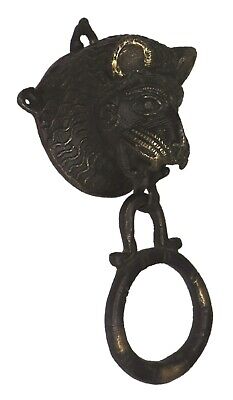 lion Head Shape Antique Victorian Finish Handmade Solid Brass Door Bell Knocker