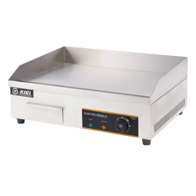 Commercial Electric Griddle Countertop Kitchen Hotplate BBQ Stainless Steel 55cm