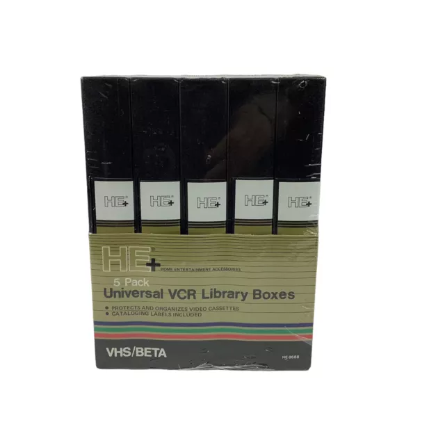 VHS Case Video Box Universal VCR Library Case 5 Pack Home Entertainment New