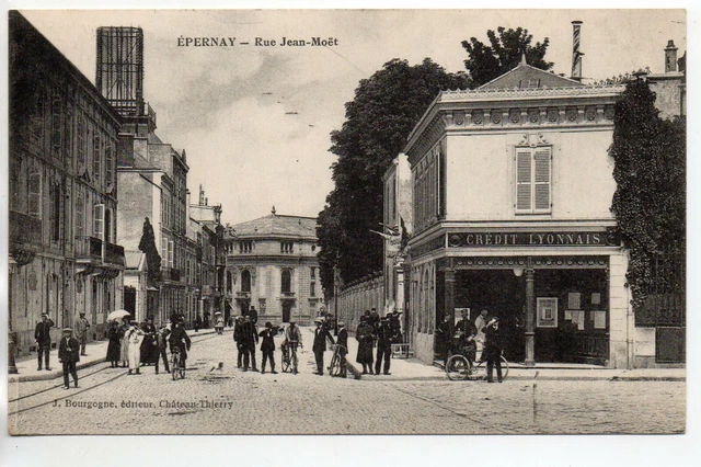 EPERNAY - Marne - CPA 51 - shops - Crédit Lyonnais rue Jean Moet 4
