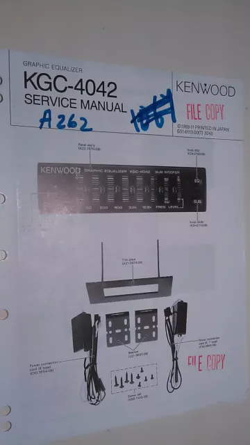 Kenwood kgc-4042 service manual original repair book stereo graphic eq car radio