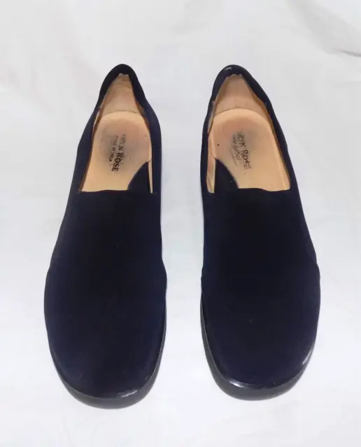 Taryn Rose "Paula" Slip-On Navy Blue Stretch Fabric Loafer-Style Shoes 38.5 EUR