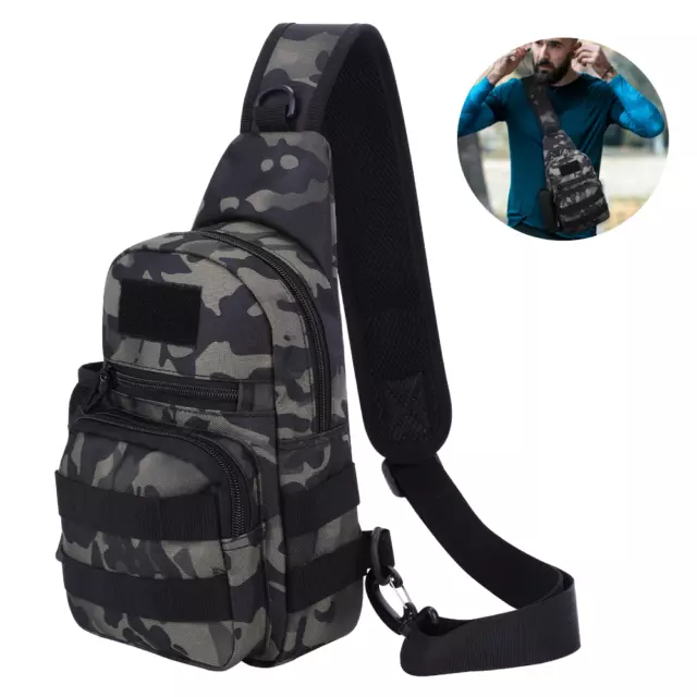 Tactical Men's Chest Bag Military Crossbody Shoulder Sling Pack Backpack Outdoor