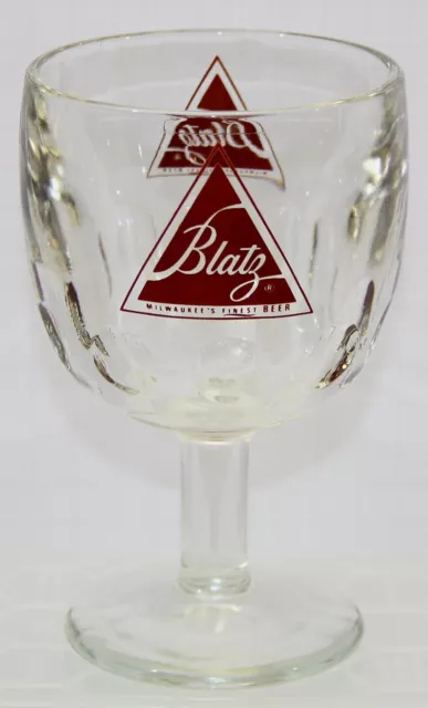 BLATZ BREWING CO. MILWAUKEE, WI. "Blatz"  v. 1960's  A.C.L.  DOUBLE SIDED GOBLET