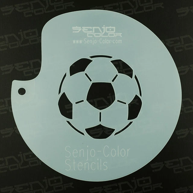 Airbrush Schablone Fußball 115mm Polyesterfolie Senjo Color TST2013