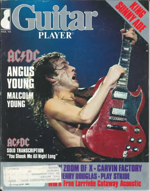 Guitar Player Magazine February 1984 AC/DC king Sunny Ade Demola Jerry Douglas