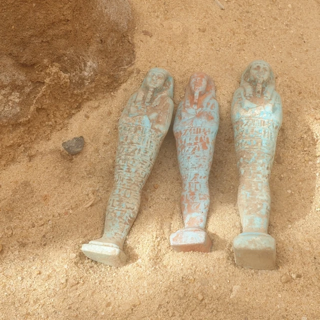 Rare Antique Ancient Egyptian 3 Ushabtis Servant & Minions Sacred Grace 2480 BC