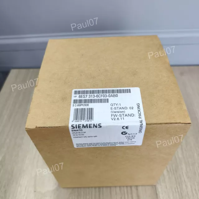 New Siemens 6ES7313-6CF03-0AB0 6ES7 313-6CF03-0AB0 SIMATIC S7-300, CPU 313C-2 DP