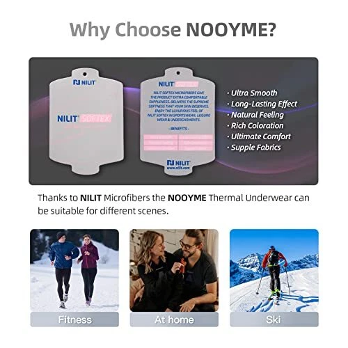 NOOYME Thermal Underwear for Women Long Johns for Women, Base Layer Women  Black-blue at  Women's Clothing store