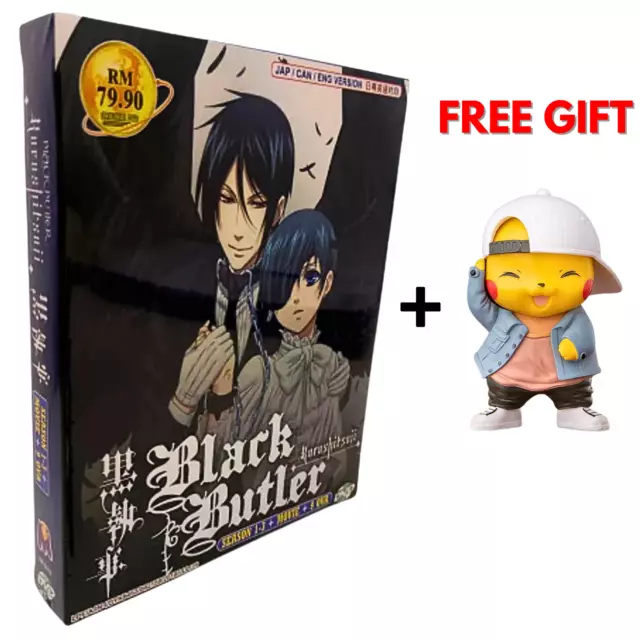 DVD Anime Black Butler Kuroshitsuji Complete Series (Season 1-3 +Movie +9  OVA) E