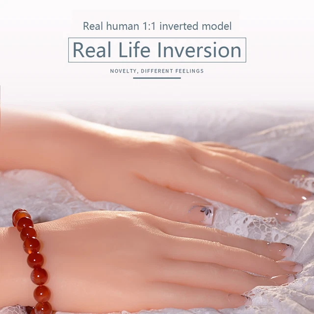Accesorios de exhibición de joyería realistas modelo a mano hembra modelo doblado maniquí de silicona