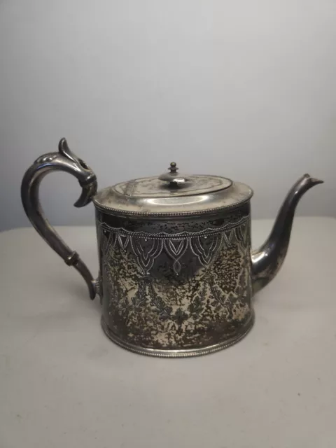 Vintage Silver Plated Teapot Made In England Sheffield Mutton