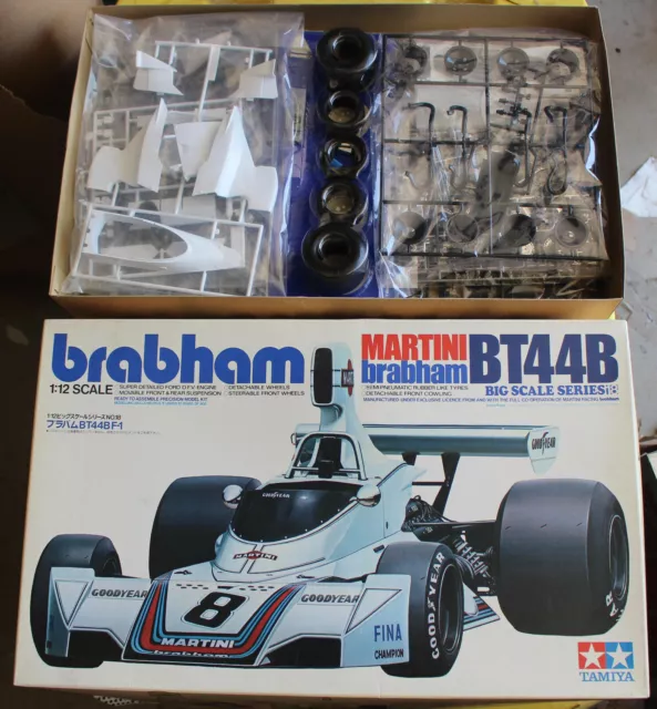 Tamiya 1/12 Martini Brabham BT-44B F-1 Big Scale Car Model Kit 12018 USED
