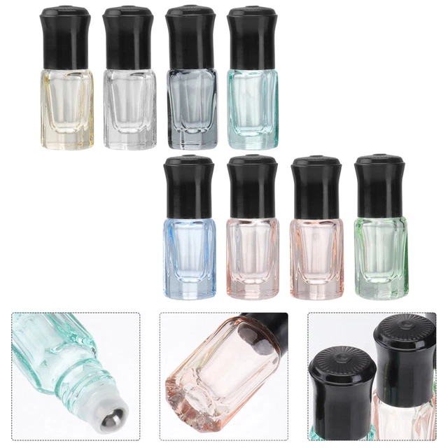 Beaupretty 8er Set Roll-on Flaschen Aus Glas – Je 8 Ml, Mit Stahlkügelchen, Für ätherische Öle & Parfum
