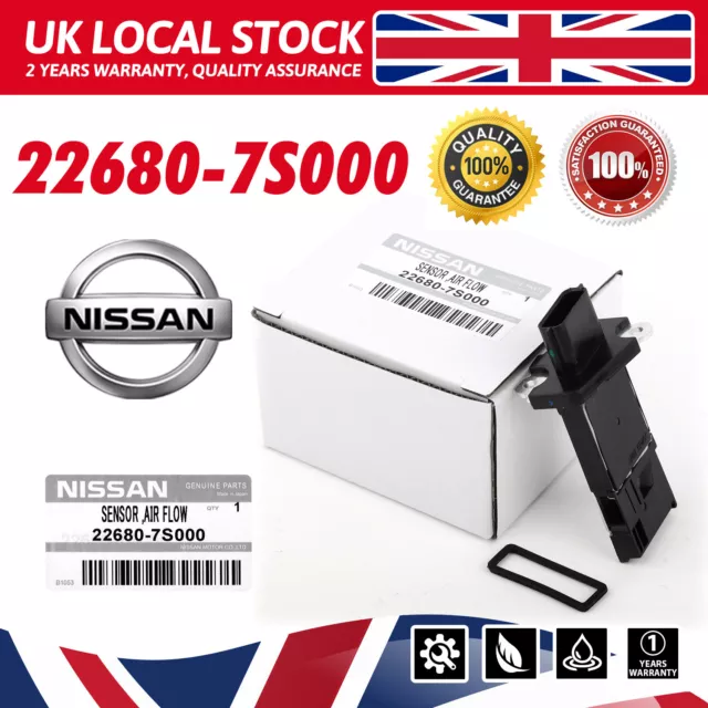 226807S000 MAF For Nissan Almera X-Trail Qashqai Mass Air Flow Meter Sensor UK