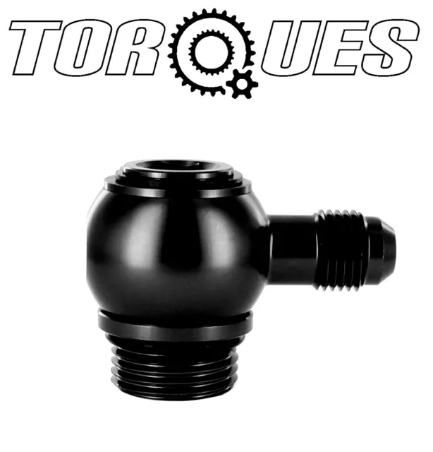 Torques AN-6 (AN6) Banjo Swivel Adapter To M22x1.5 Fit SETRAB Oil Coolers Black