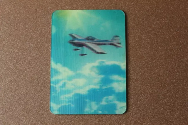 3D Stereo lenticular USSR Pocket Calendar 1984 Soviet Airplane in the blue sky