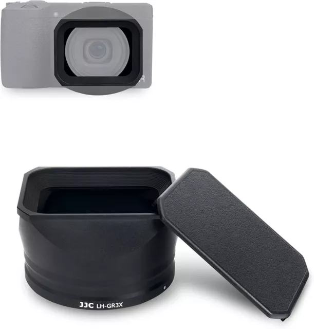 Metal Lens Hood Shade w Cap for Ricoh GRIIIx GR IIIx GR3x Digital Camera