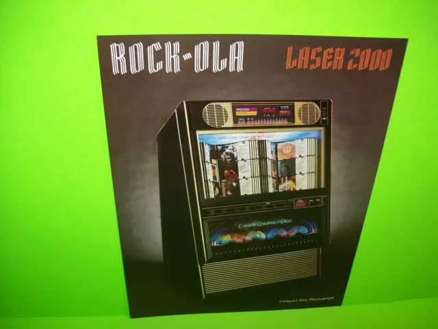 Rock-Ola LASER 2000 Original NOS Laser Disc Jukebox Music Promo Sales Flyer