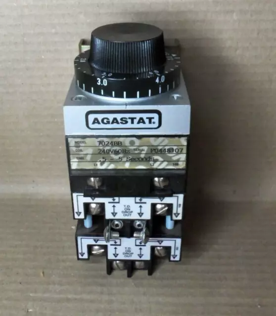 Agastat 7024Bb Contact Timer 240V/60Hz .5-5 Seconds