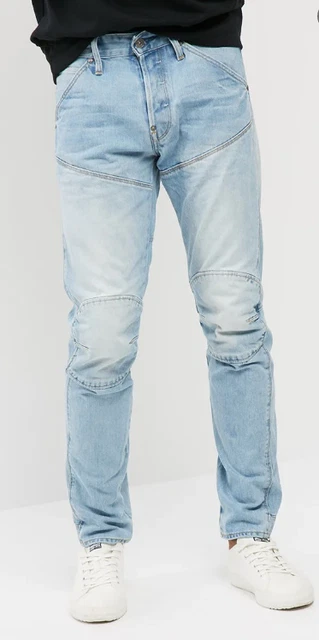 G STAR 5620 3D Tapered Wisk Denim Light Aged Jeans Size W31 L32