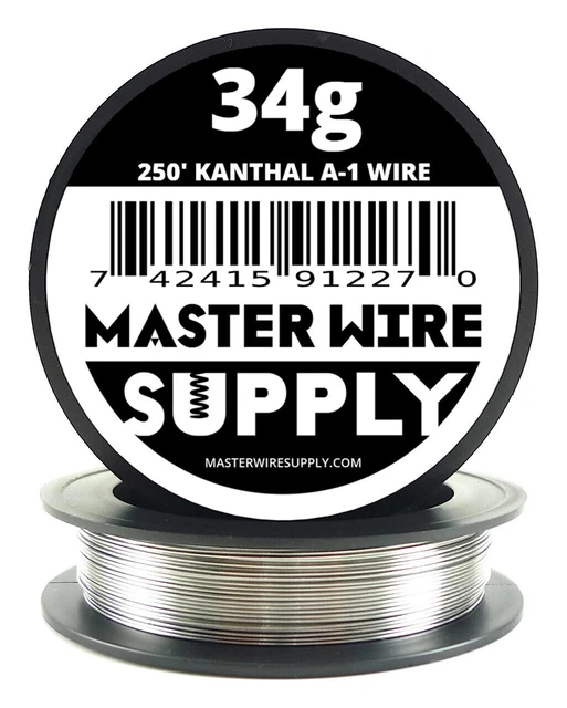 MWS - Kanthal A1 - 250 ft - 34 Gauge - Round Wire