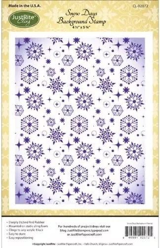 Justrite Papierhandwerk Schneetage Schneeflocke Kleben Gummistempel Weihnachten Kartenherstellung